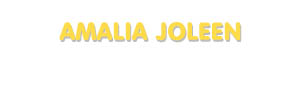 Der Vorname Amalia Joleen